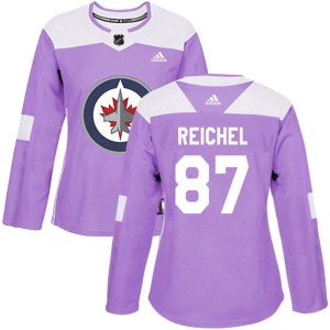 Kristian Reichel Women's Adidas Winnipeg Jets Authentic Purple Fights Cancer Practice Jersey