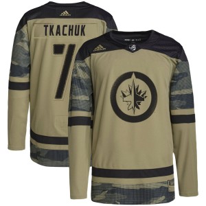 Keith Tkachuk Men's Adidas Winnipeg Jets Authentic Camo Military Appreciation Practice Jersey