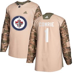 Eric Comrie Youth Adidas Winnipeg Jets Authentic Camo Veterans Day Practice Jersey
