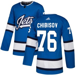 Andrei Chibisov Youth Adidas Winnipeg Jets Authentic Blue Alternate Jersey