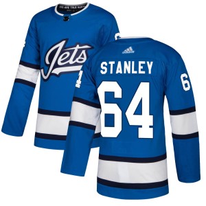 Logan Stanley Youth Adidas Winnipeg Jets Authentic Blue Alternate Jersey