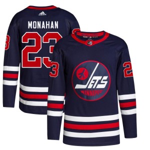Sean Monahan Men's Adidas Winnipeg Jets Authentic Navy 2021/22 Alternate Primegreen Pro Jersey