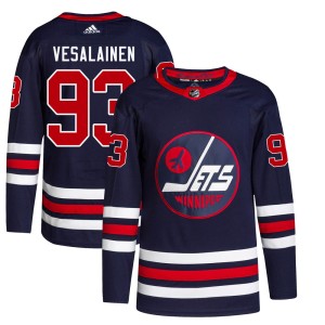 Kristian Vesalainen Men's Adidas Winnipeg Jets Authentic Navy 2021/22 Alternate Primegreen Pro Jersey