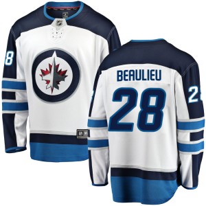 Nathan Beaulieu Youth Fanatics Branded Winnipeg Jets Breakaway White Away Jersey