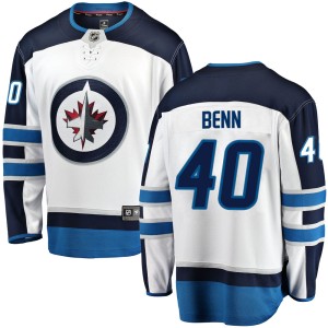 Jordie Benn Youth Fanatics Branded Winnipeg Jets Breakaway White Away Jersey