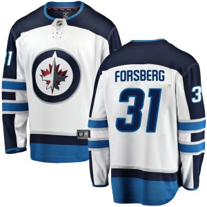 Anton Forsberg Youth Fanatics Branded Winnipeg Jets Breakaway White Away Jersey