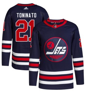 Dominic Toninato Men's Adidas Winnipeg Jets Authentic Navy 2021/22 Alternate Primegreen Pro Jersey