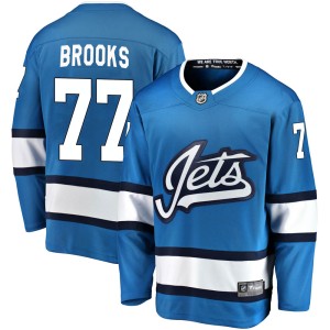 Adam Brooks Youth Fanatics Branded Winnipeg Jets Breakaway Blue Alternate Jersey