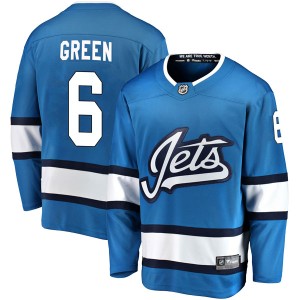 Ted Green Youth Fanatics Branded Winnipeg Jets Breakaway Blue Alternate Jersey