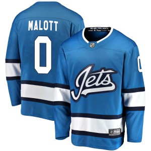 Jeff Malott Youth Fanatics Branded Winnipeg Jets Breakaway Blue Alternate Jersey