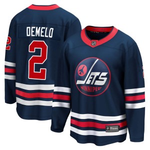 Dylan DeMelo Men's Fanatics Branded Winnipeg Jets Premier Navy 2021/22 Alternate Breakaway Player Jersey