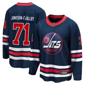 Axel Jonsson-Fjallby Men's Fanatics Branded Winnipeg Jets Premier Navy 2021/22 Alternate Breakaway Player Jersey
