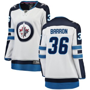 Morgan Barron Women's Fanatics Branded Winnipeg Jets Breakaway White Away Jersey