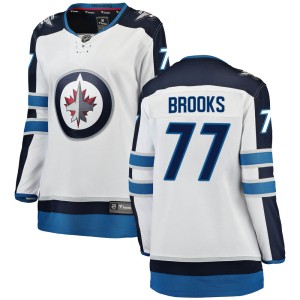 Adam Brooks Women's Fanatics Branded Winnipeg Jets Breakaway White Away Jersey