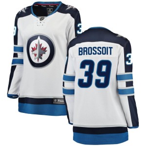 Laurent Brossoit Women's Fanatics Branded Winnipeg Jets Breakaway White Away Jersey