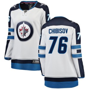 Andrei Chibisov Women's Fanatics Branded Winnipeg Jets Breakaway White Away Jersey