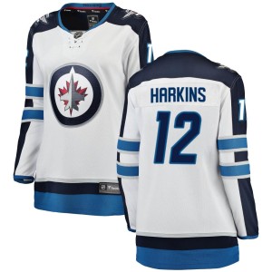 Jansen Harkins Women's Fanatics Branded Winnipeg Jets Breakaway White Away Jersey