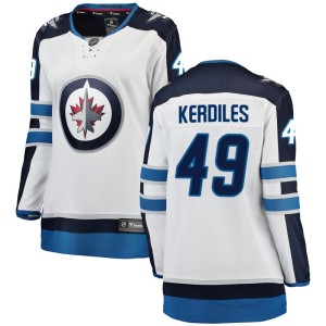 Nic Kerdiles Women's Fanatics Branded Winnipeg Jets Breakaway White Away Jersey