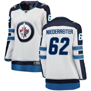 Nino Niederreiter Women's Fanatics Branded Winnipeg Jets Breakaway White Away Jersey