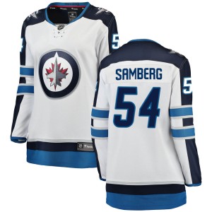 Dylan Samberg Women's Fanatics Branded Winnipeg Jets Breakaway White Away Jersey