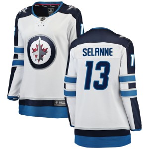 Teemu Selanne Women's Fanatics Branded Winnipeg Jets Breakaway White Away Jersey