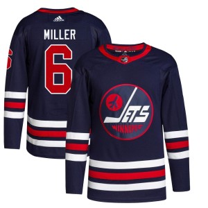 Colin Miller Youth Adidas Winnipeg Jets Authentic Navy 2021/22 Alternate Primegreen Pro Jersey