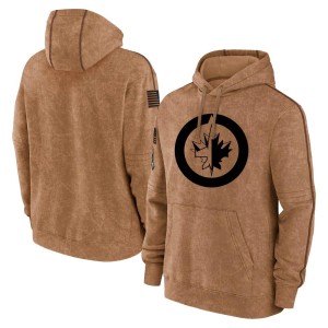 Youth Winnipeg Jets Brown 2023 Salute to Service Club Pullover Hoodie