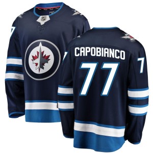 Kyle Capobianco Youth Fanatics Branded Winnipeg Jets Breakaway Blue Home Jersey