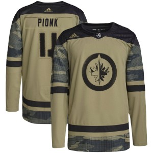 Neal Pionk Youth Adidas Winnipeg Jets Authentic Camo Military Appreciation Practice Jersey