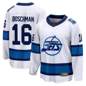 Laurie Boschman Youth Fanatics Branded Winnipeg Jets Breakaway White Special Edition 2.0 Jersey