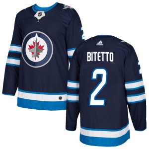 Anthony Bitetto Men's Adidas Winnipeg Jets Authentic Navy Home Jersey