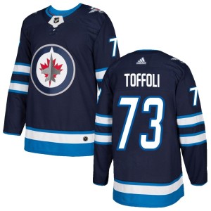Tyler Toffoli Men's Adidas Winnipeg Jets Authentic Navy Home Jersey