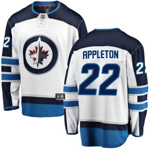 Mason Appleton Men's Fanatics Branded Winnipeg Jets Breakaway White Away Jersey