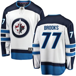 Adam Brooks Men's Fanatics Branded Winnipeg Jets Breakaway White Away Jersey