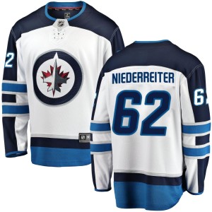 Nino Niederreiter Men's Fanatics Branded Winnipeg Jets Breakaway White Away Jersey