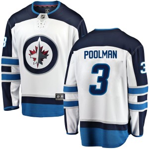 Tucker Poolman Men's Fanatics Branded Winnipeg Jets Breakaway White Away Jersey