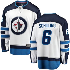 Cameron Schilling Men's Fanatics Branded Winnipeg Jets Breakaway White Away Jersey