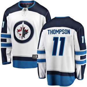 Nate Thompson Men's Fanatics Branded Winnipeg Jets Breakaway White Away Jersey