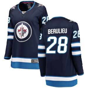 Nathan Beaulieu Women's Fanatics Branded Winnipeg Jets Breakaway Blue Home Jersey