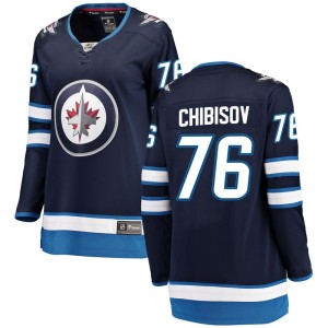 Andrei Chibisov Women's Fanatics Branded Winnipeg Jets Breakaway Blue Home Jersey