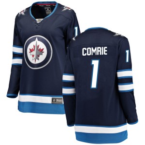 Eric Comrie Women's Fanatics Branded Winnipeg Jets Breakaway Blue Home Jersey