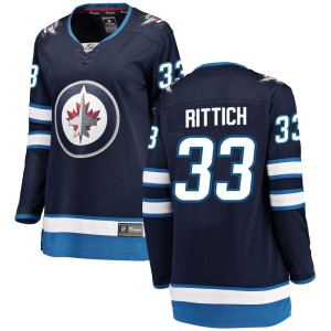 David Rittich Women's Fanatics Branded Winnipeg Jets Breakaway Blue Home Jersey