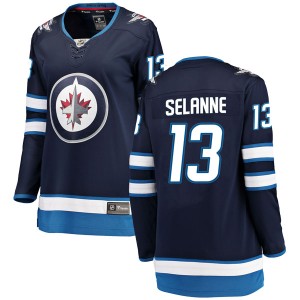 Teemu Selanne Women's Fanatics Branded Winnipeg Jets Breakaway Blue Home Jersey