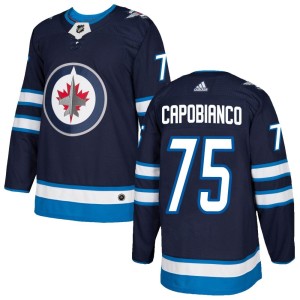 Kyle Capobianco Youth Adidas Winnipeg Jets Authentic Navy Home Jersey