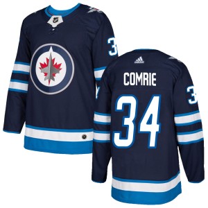 Eric Comrie Youth Adidas Winnipeg Jets Authentic Navy ized Home Jersey