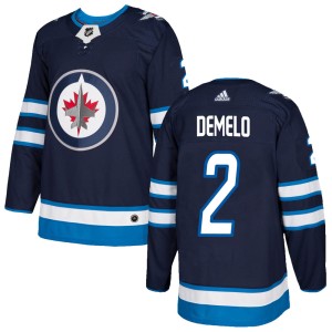 Dylan DeMelo Youth Adidas Winnipeg Jets Authentic Navy Home Jersey