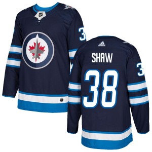 Logan Shaw Youth Adidas Winnipeg Jets Authentic Navy Home Jersey