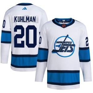 Karson Kuhlman Men's Adidas Winnipeg Jets Authentic White Reverse Retro 2.0 Jersey