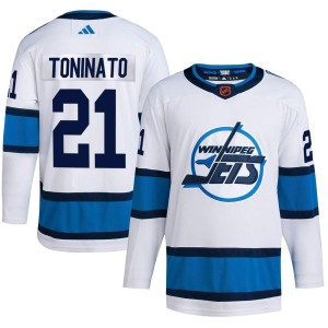 Dominic Toninato Men's Adidas Winnipeg Jets Authentic White Reverse Retro 2.0 Jersey