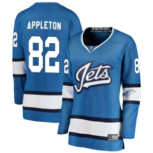 Mason Appleton Women's Fanatics Branded Winnipeg Jets Breakaway Blue Alternate Jersey
